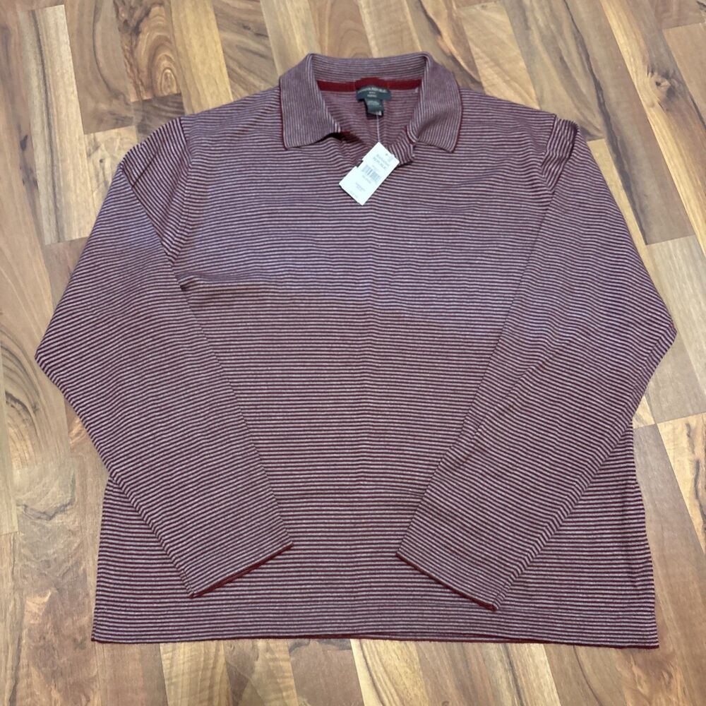 Vintage Banana Republic 100% Merino Wool Lightweight Polo Sweater NWT Size XXL